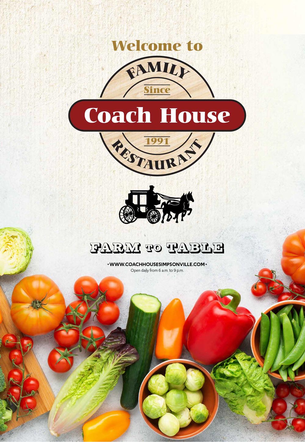 Coach House Menus